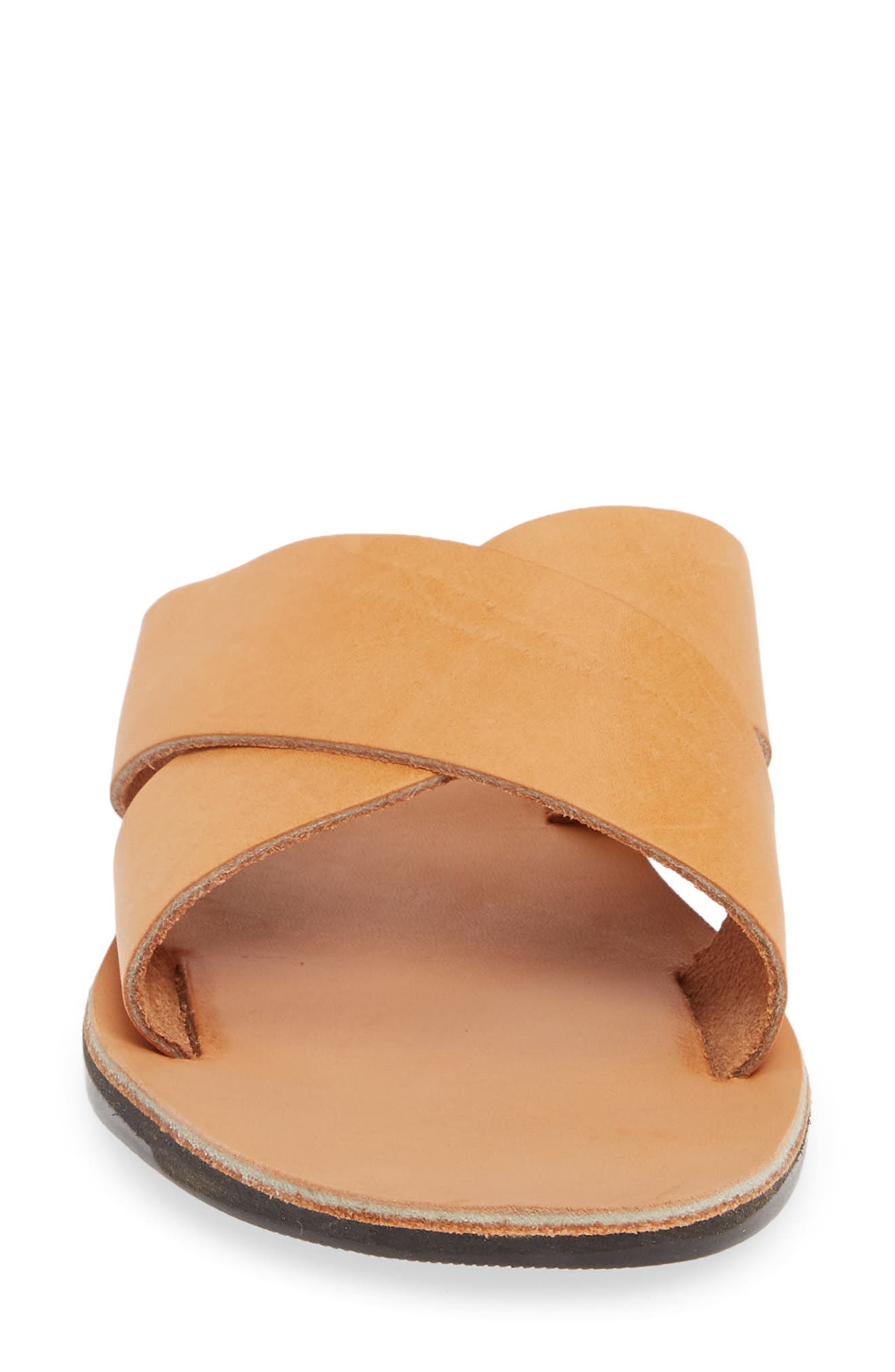 Isla Slide Sandal, Alternate, color, TAN LEATHER