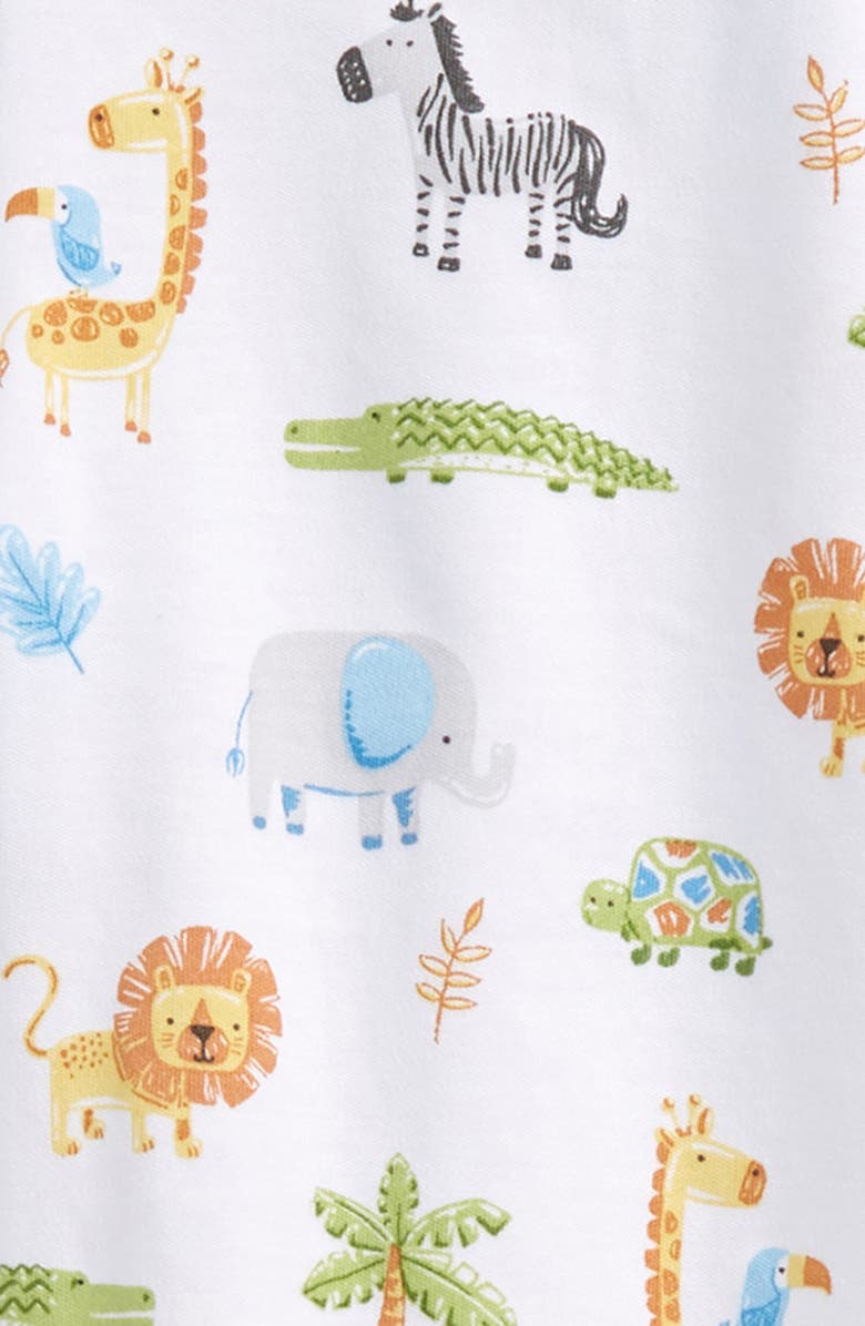 Kissy Kissy Summer Safari Zip Footie, Alternate, color, 