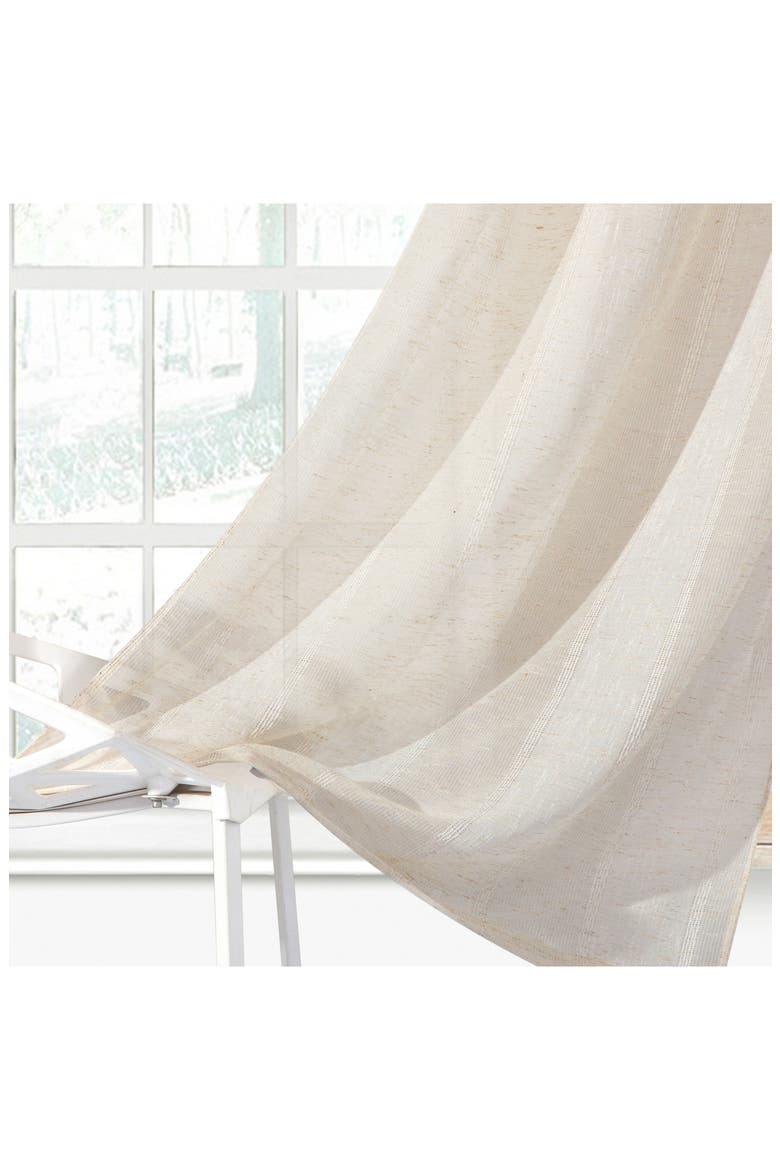 Set of 2 Sheer Curtain Panels, Alternate, color, LINEN