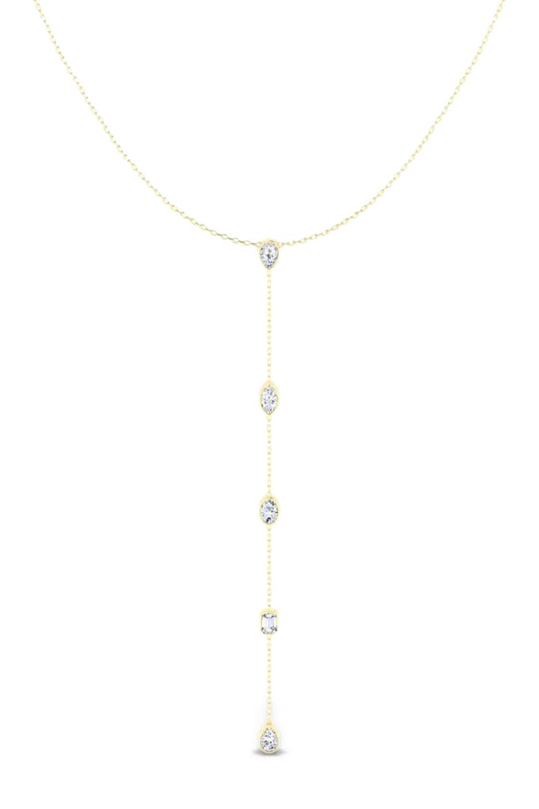 Multi Shape Lariat Lab Diamond in 14K, Main, color, Yellow Gold