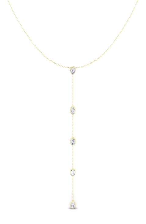 Multi Shape Lariat Lab Diamond in 14K