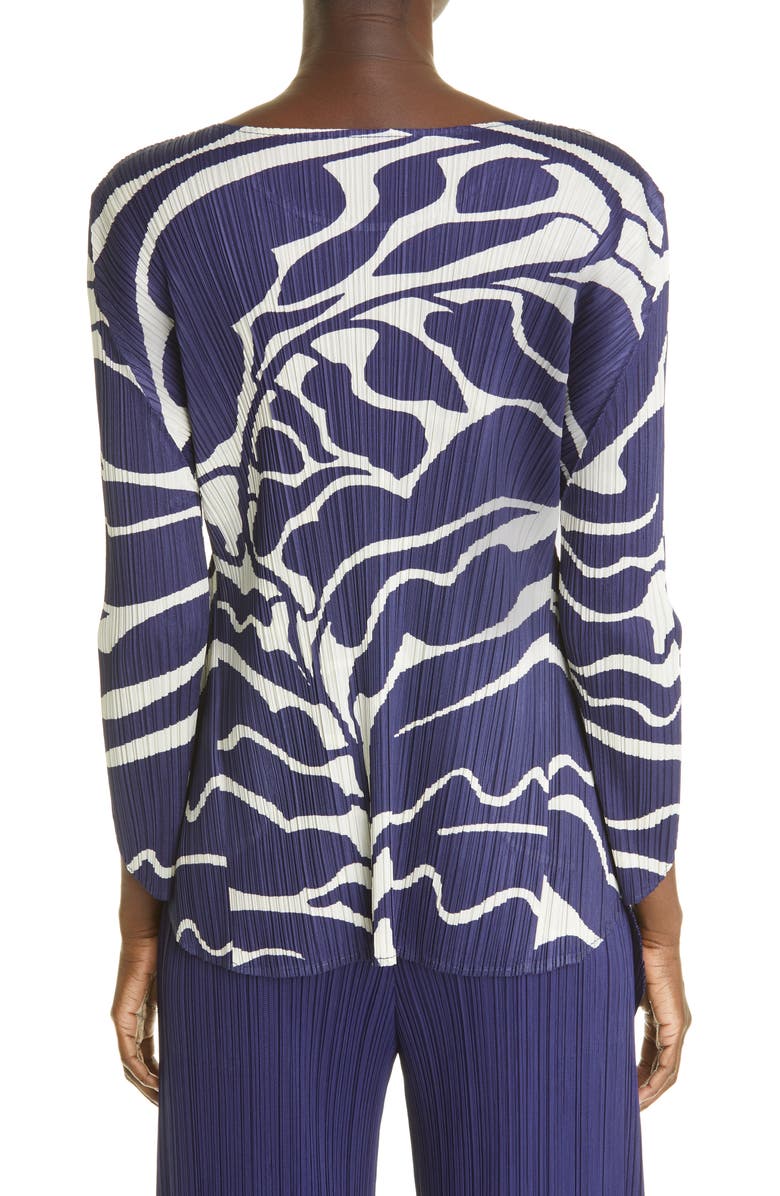 Pleats Please Issey Miyake Dreaming Leaves Pleated Top, Alternate, color,