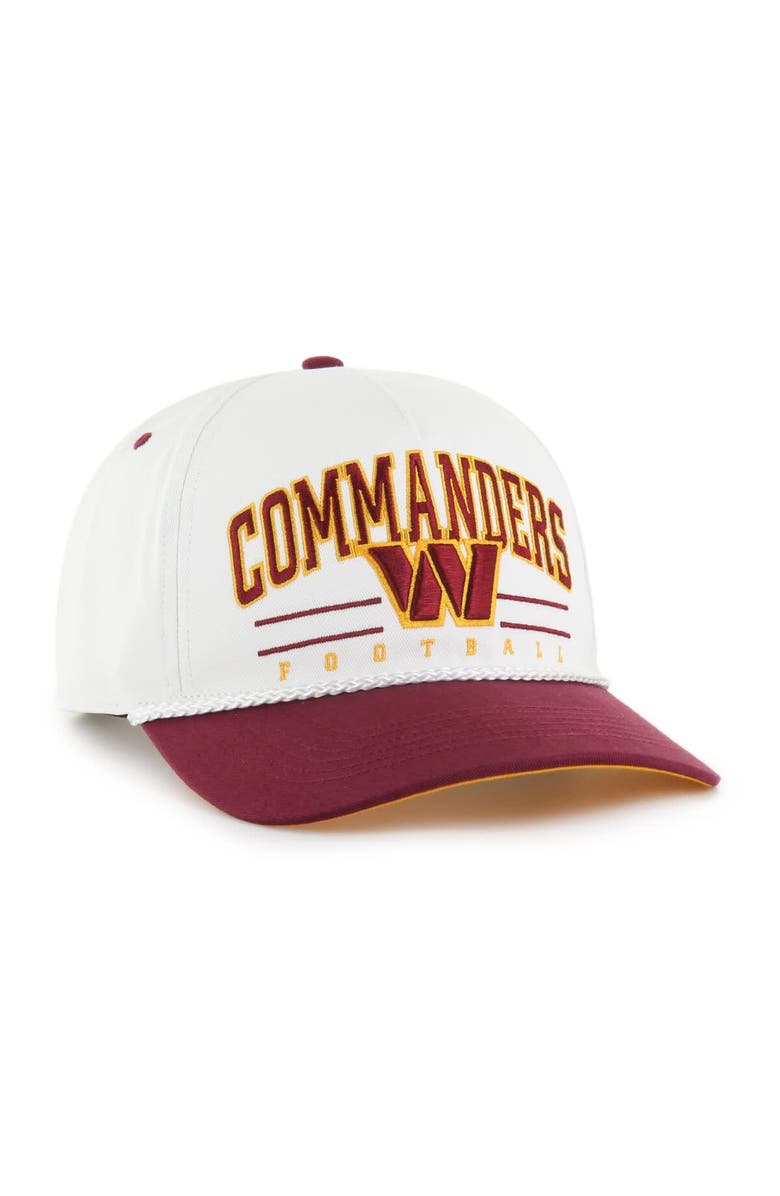 '47 Men's '47 White/Burgundy Washington Commanders Roscoe Two-Toned Hitch Adjustable Hat, Alternate, color,