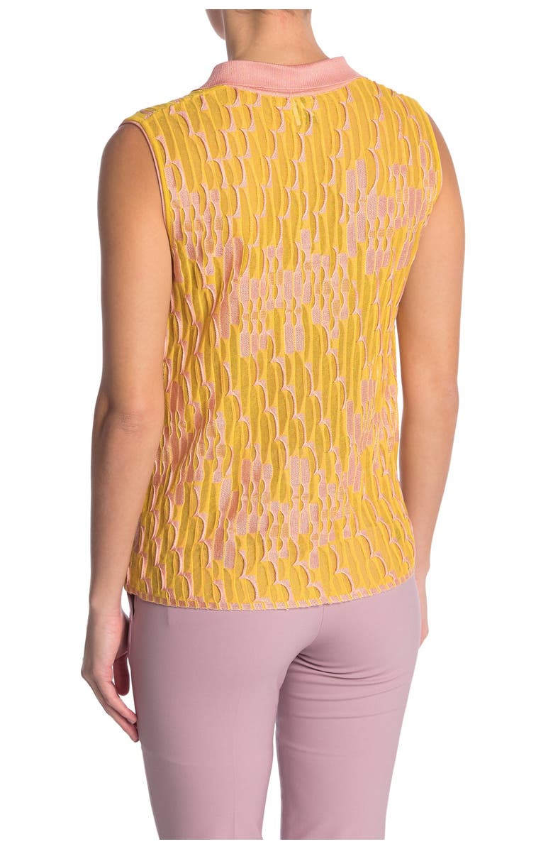 M Missoni Collared Sleeveless Knit Blouse, Alternate, color,