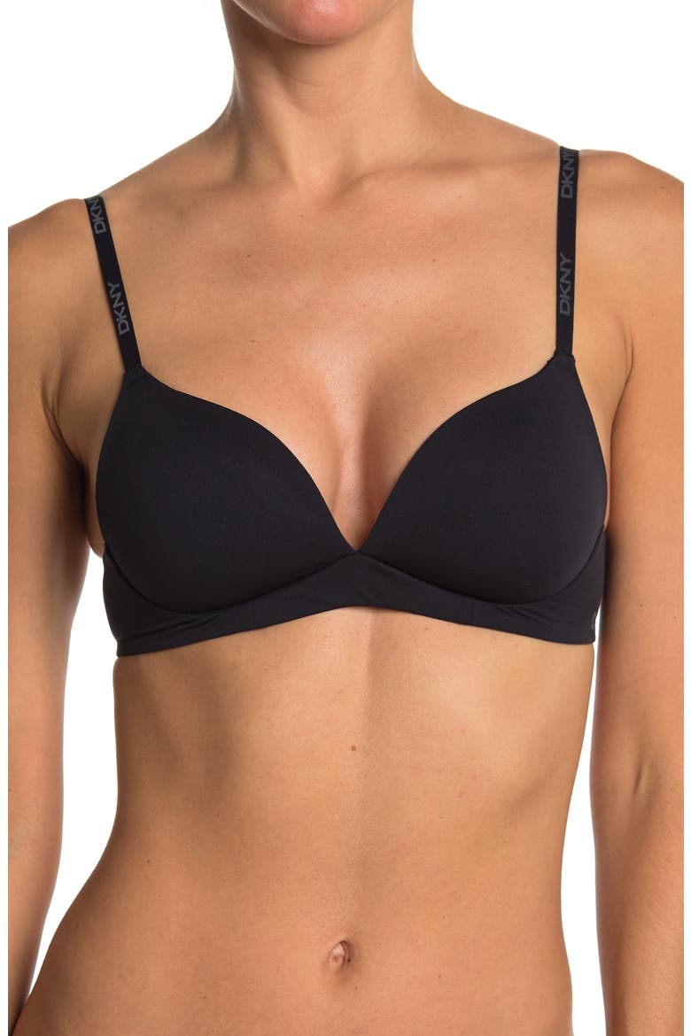 Wireless T-Shirt Bra, Main, color, BLACK