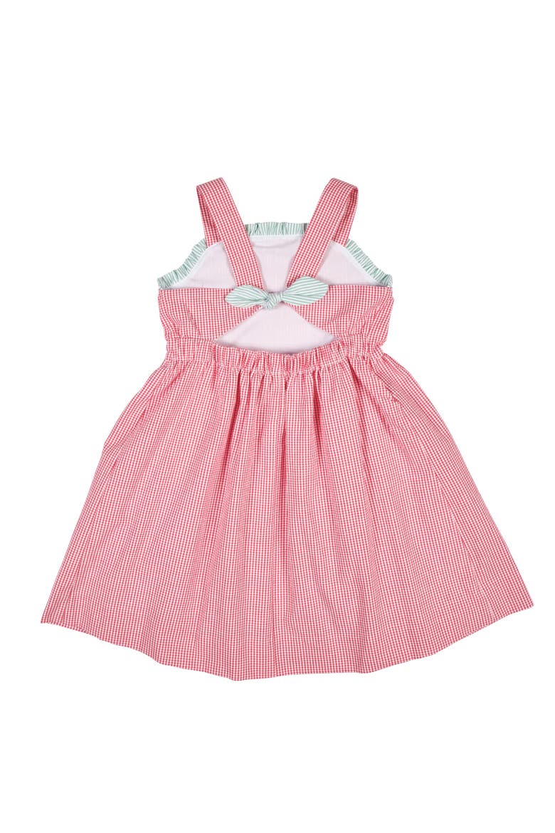 Check Seersucker Dress With Watermelon, Alternate, color, Red/White