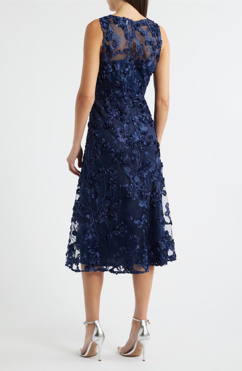 Sam Edelman Floral Appliqué Cocktail Dress, Alternate, color, Navy