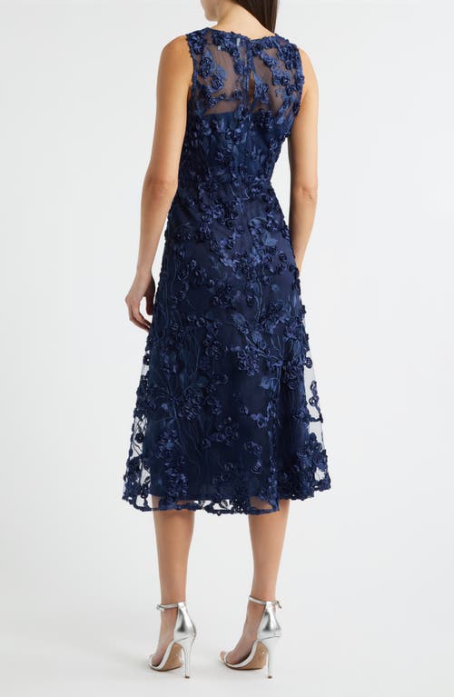 Sam Edelman Floral Appliqué Cocktail Dress In Blue