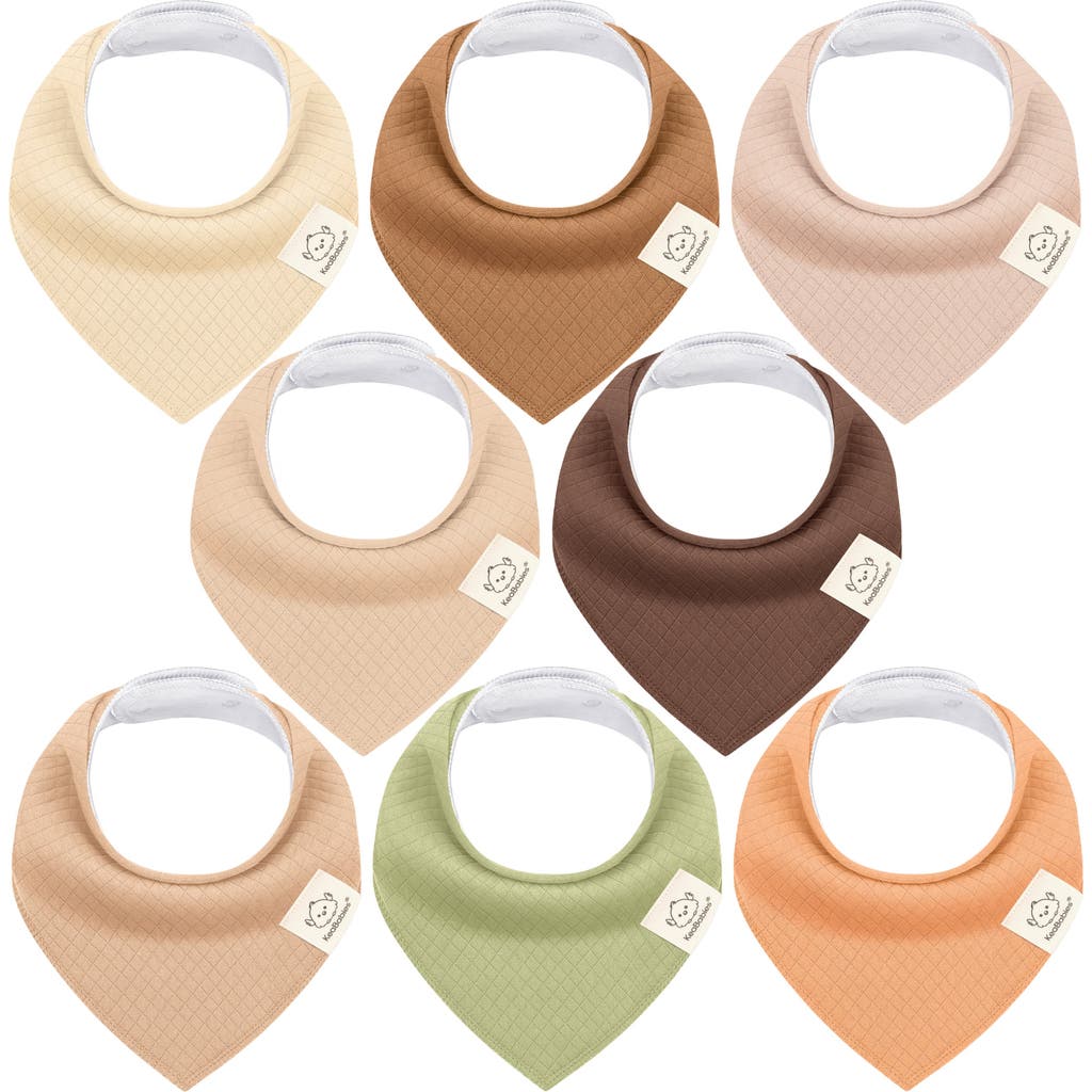 Keababies 8-pack Quin Bandana Bibs In Driftwood