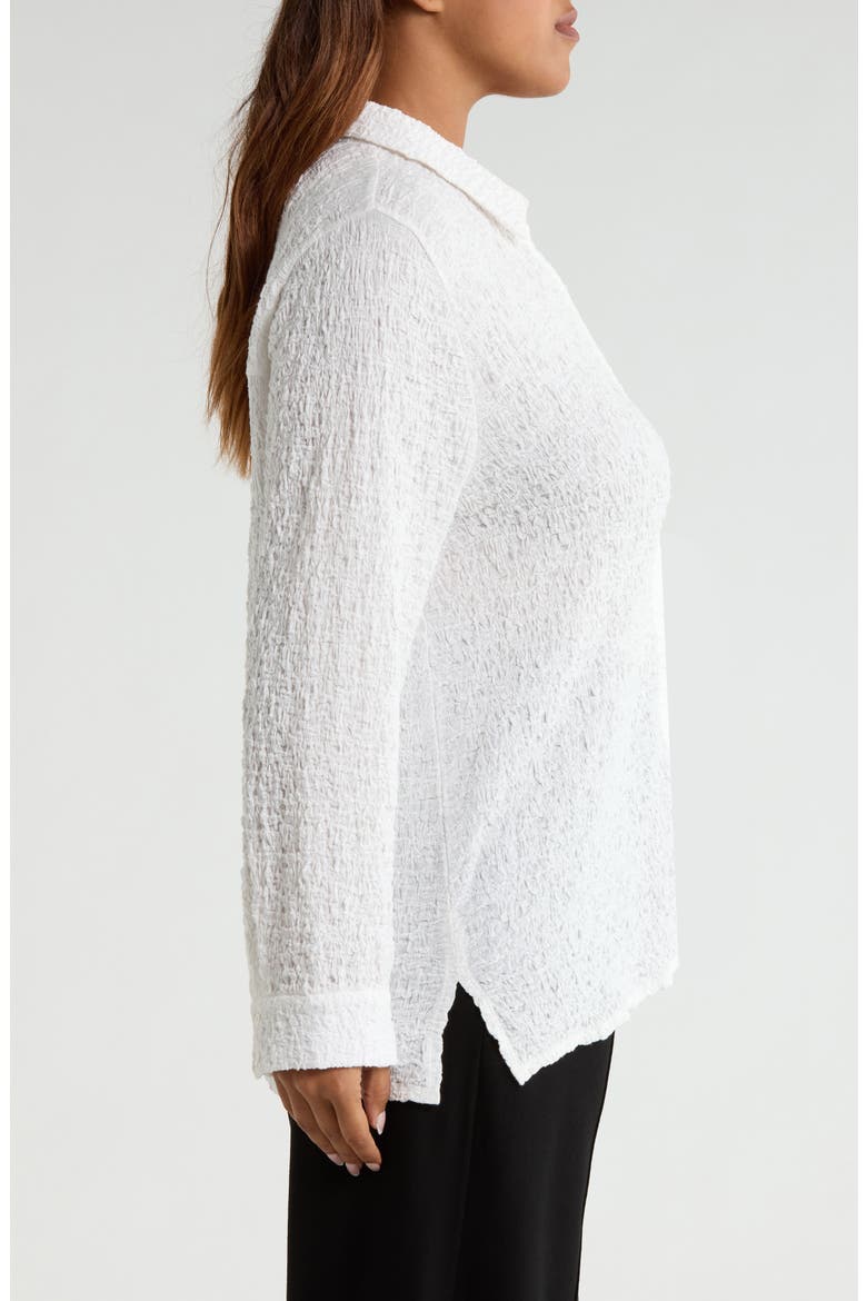 Organic Cotton & Recycled Nylon Slim Shirt, Alternate, color, IVORY