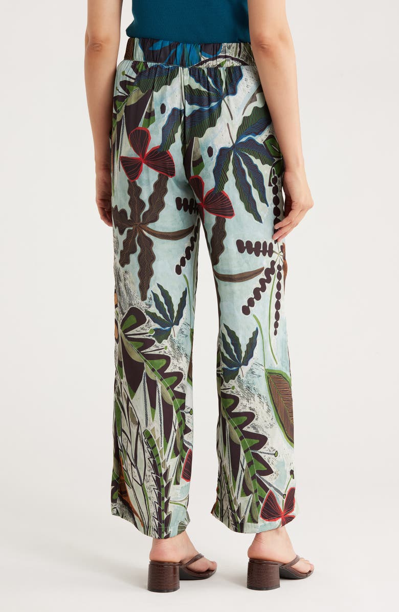 T Tahari Print Wide Leg Pants, Alternate, color, Etched Multi Floral Print