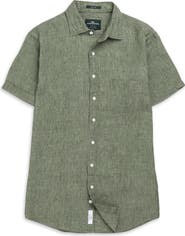 Rodd & Gunn Palm Beach Sports Fit Short Sleeve Linen Button-Up Shirt