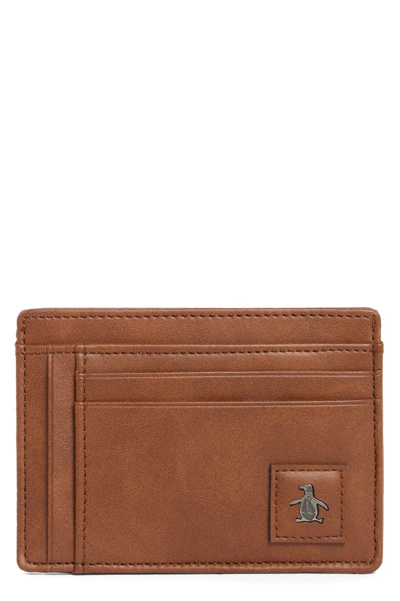Logo Patch Card Case, Main, color, TAN
