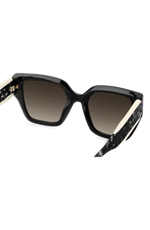 Carolina Herrera Her 53mm Gradient Square Geometric Sunglasses In Black