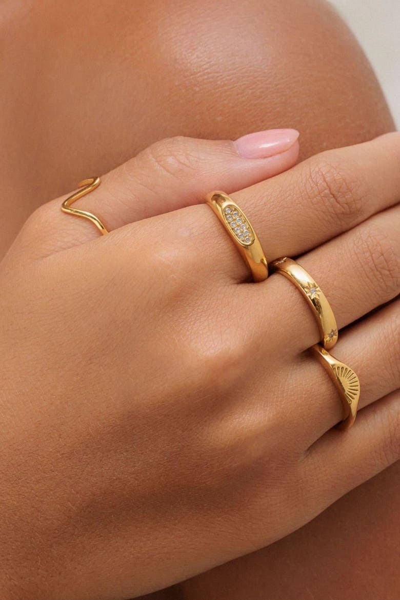 Sparkling Band Ring, Alternate, color, Gold