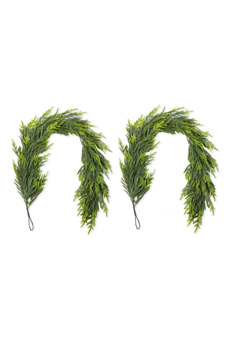 Set of 2 Artificial Christmas PE Dripping Garland, Alternate, color, Green