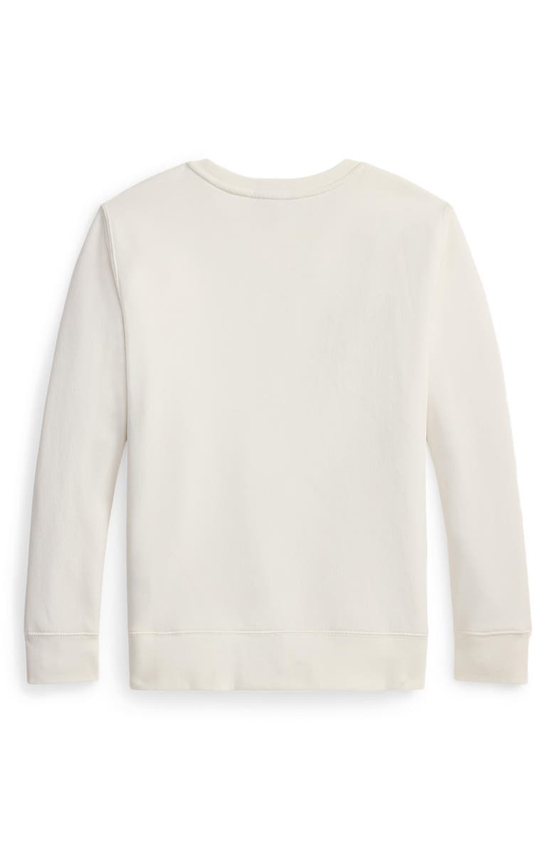 Polo Ralph Lauren Kids' Polo Bear Fleece Crewneck Sweatshirt, Alternate, color, Bear Deck Wash White