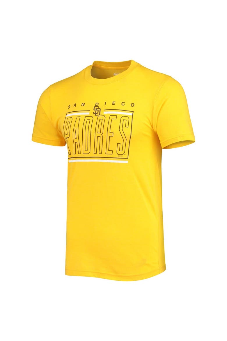 Men's Concepts Sport Brown/Gold San Diego Padres Meter T-Shirt and Shorts Sleep Set, Alternate, color, Brown