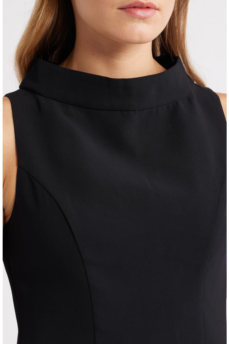 Lucina Mock Neck Cocktail Shift Dress, Alternate, color, BLACK