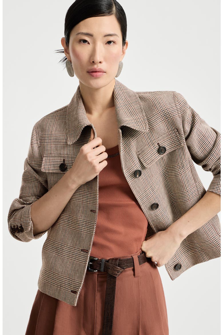Prince of Wales blazer, Alternate, color, Light Brown