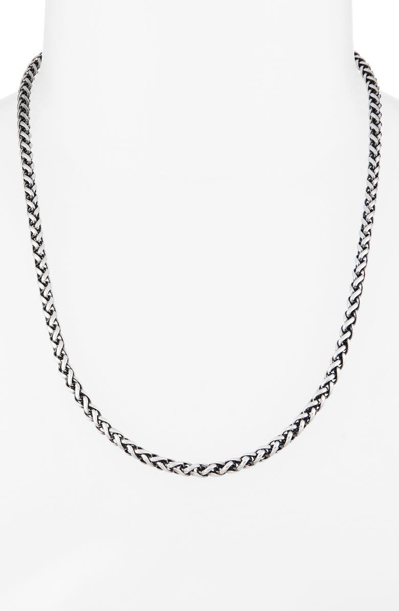 David Yurman Men's Wheat Chain Necklace in Sterling Silver, 4mm, Alternate, color, 