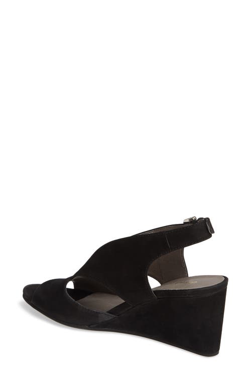 David Tate Harlem Wedge Sandal In Black