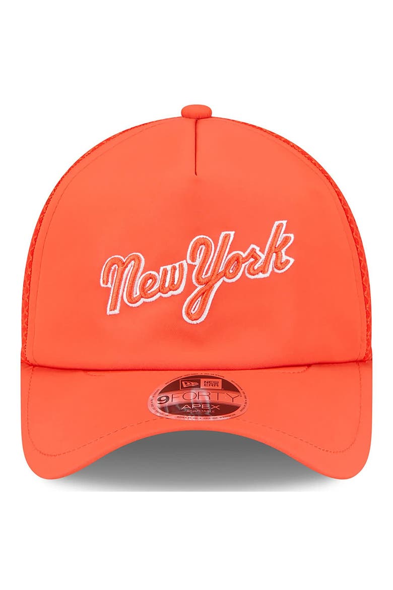 Men's New Era Orange New York Mets 2026 Batting Practice Apex 9FORTY Adjustable Trucker Hat, Alternate, color, Orange