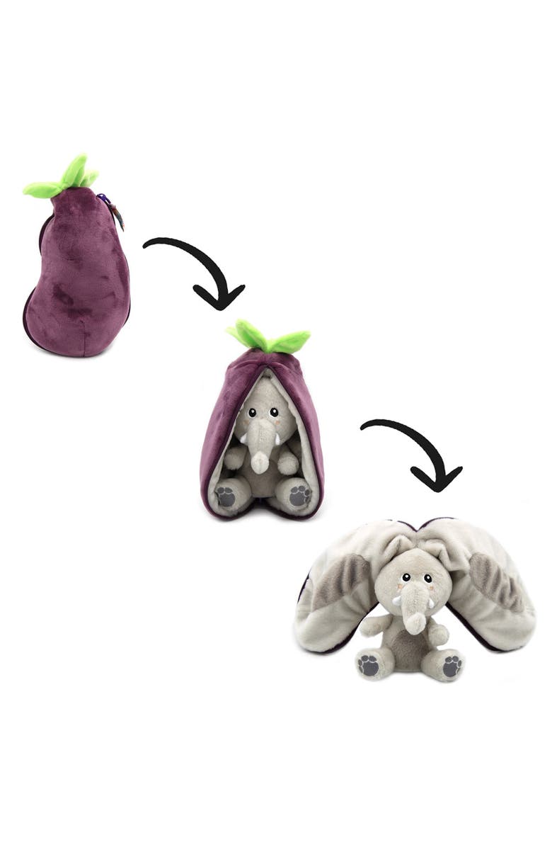 Flipetz Velvet the Elephant Eggplant, Main, color, Purple