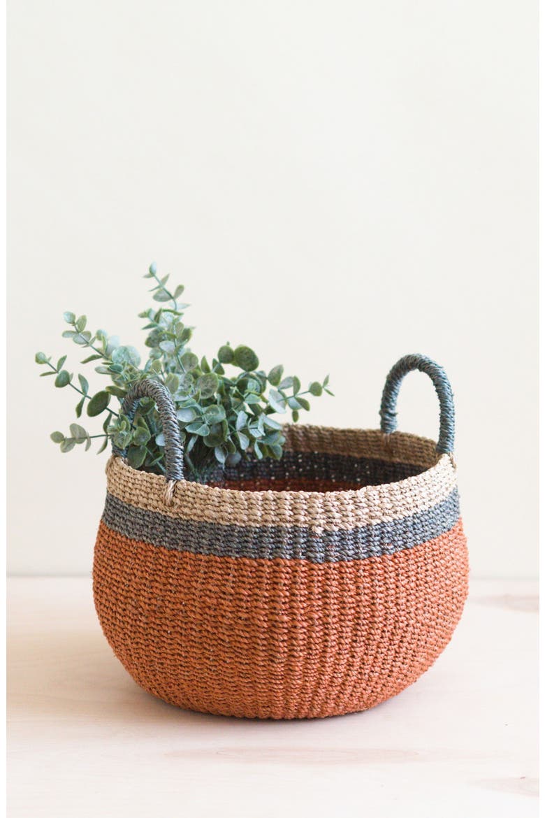 Tabletop Bulge Basket, Alternate, color, Coral