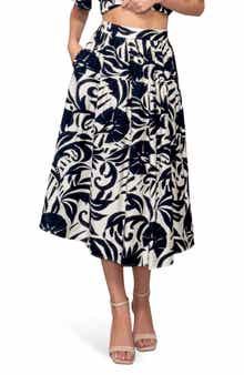 MELLODAY Tiered Midi Skirt