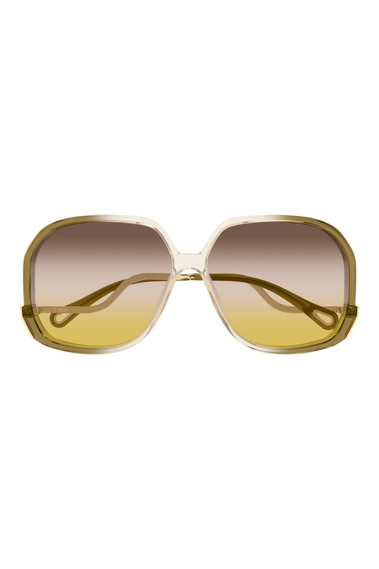 CH0404S 60mm Polarized Gradient Geometric Sunglasses, Main, color, BEIGE