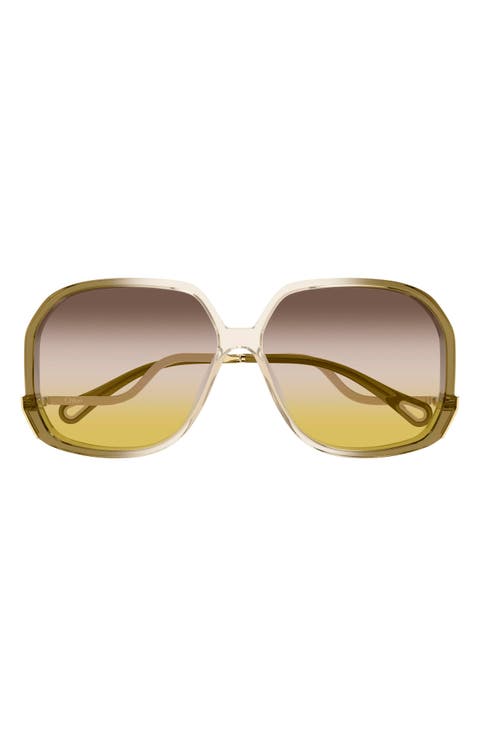 CH0404S 60mm Polarized Gradient Geometric Sunglasses