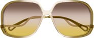 Chloé CH0404S 60mm Polarized Gradient Geometric Sunglasses