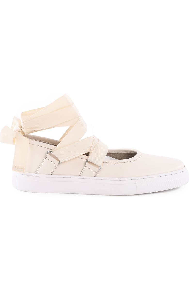 Seychelles Ribbons Ankle Wrap Flat, Alternate, color, Ivory