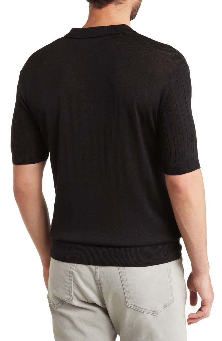 T.R. PREMIUM Textured Knit Quarter-Zip Polo, Alternate, color, 