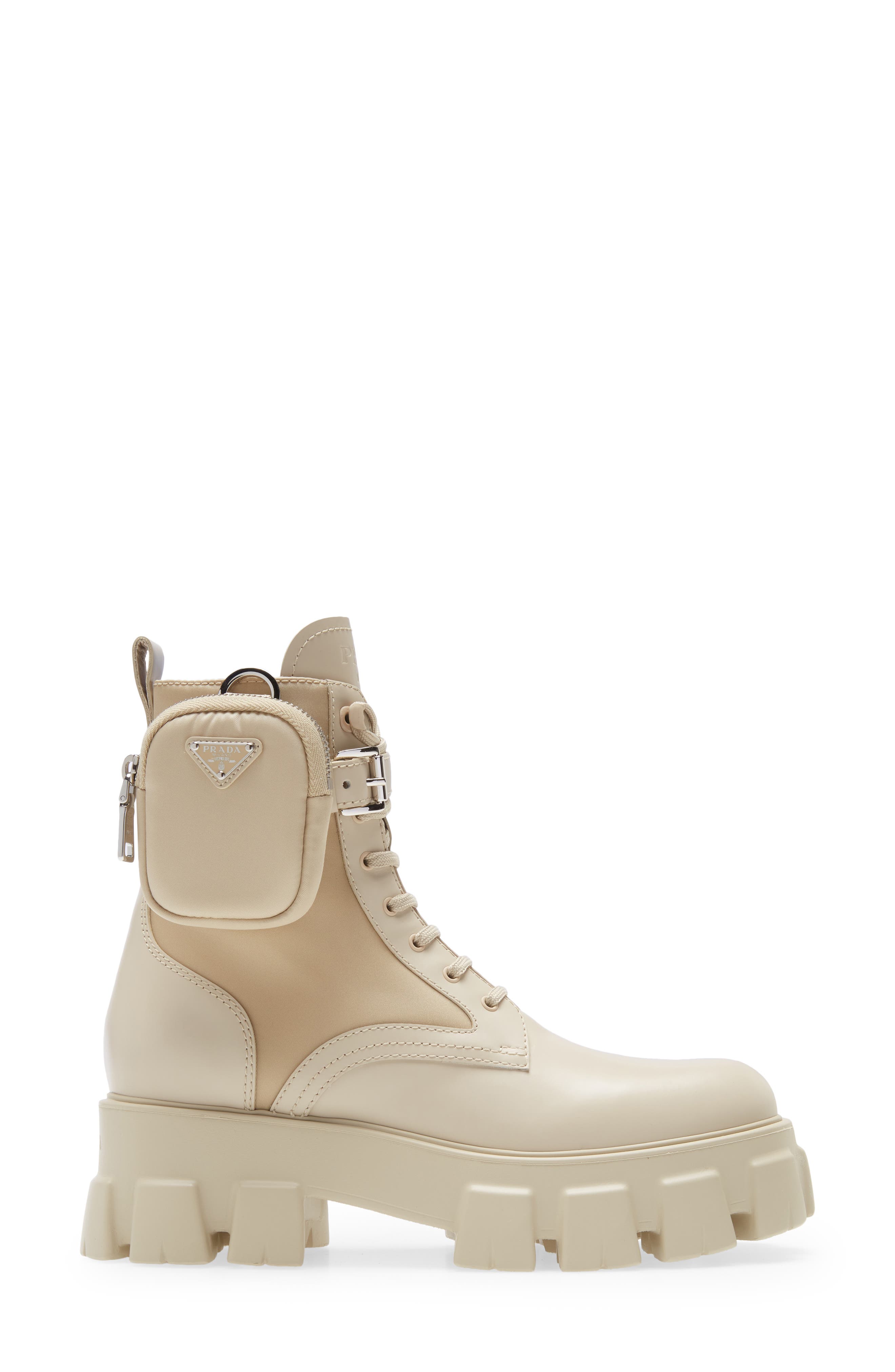 Prada Monolith Mini Bag Lug Sole Combat Boot (Women) | Nordstrom