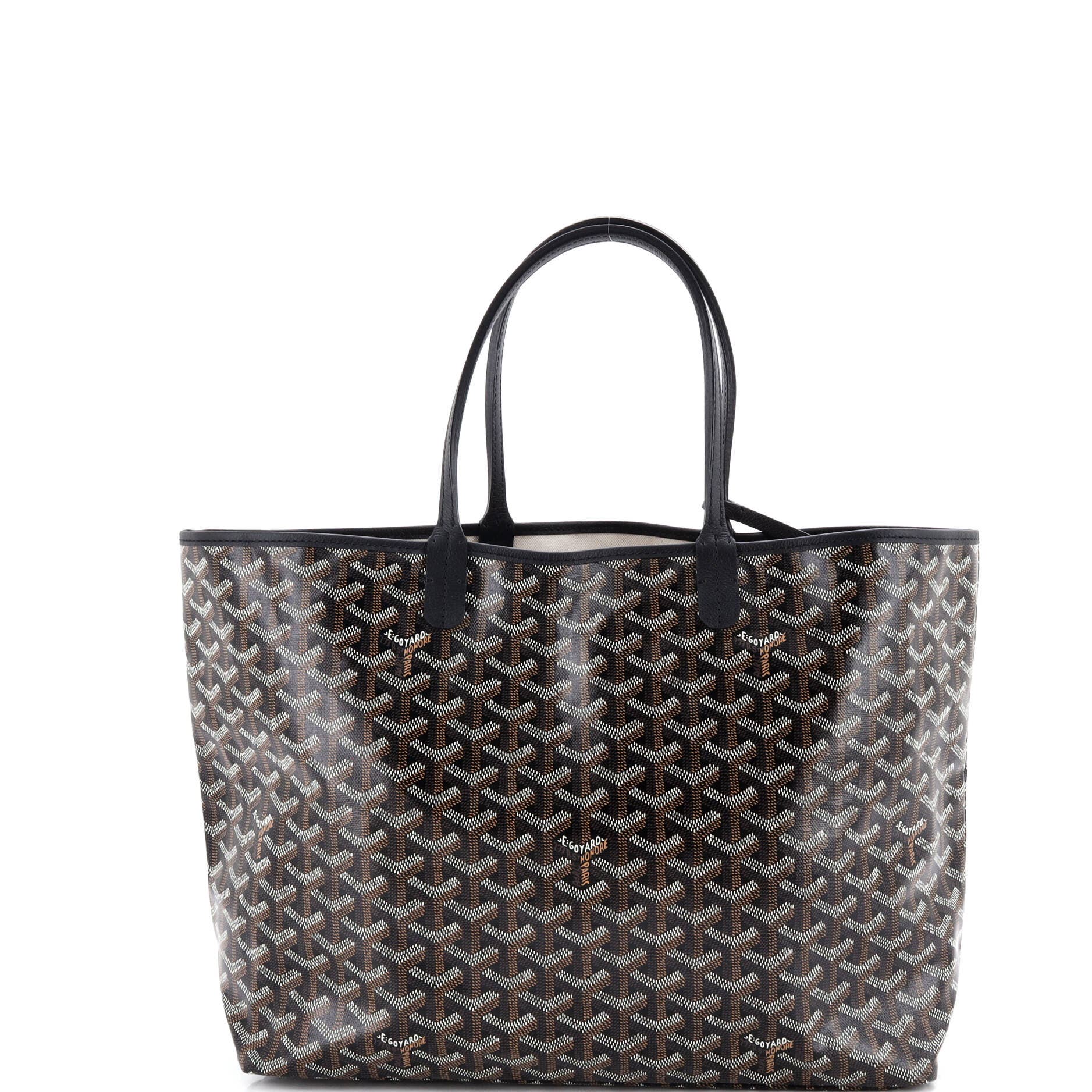 Pre-Owned Goyard Saint Louis Tote Coated Canvas PM, Main, color, Black