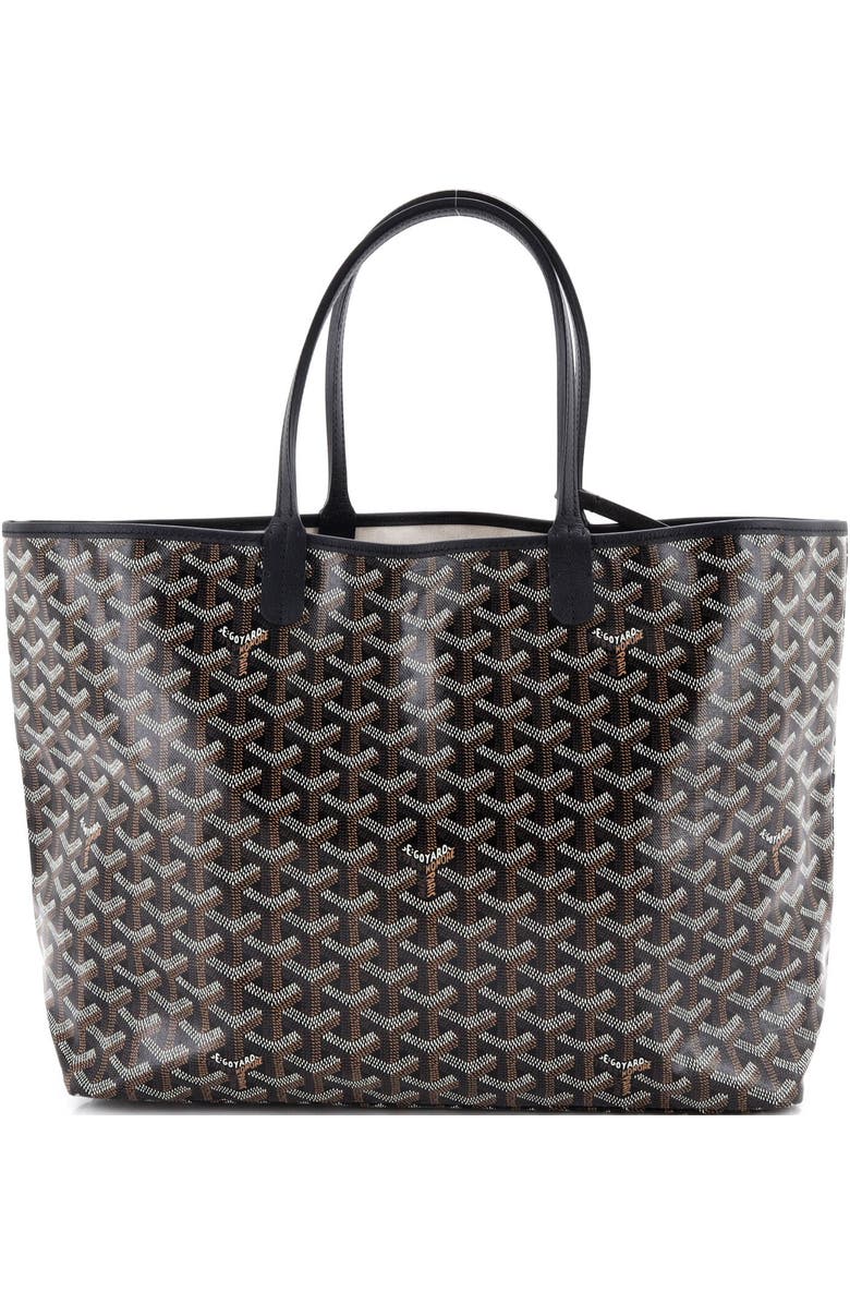 Pre-Owned Goyard Saint Louis Tote Coated Canvas PM, Main, color, Black