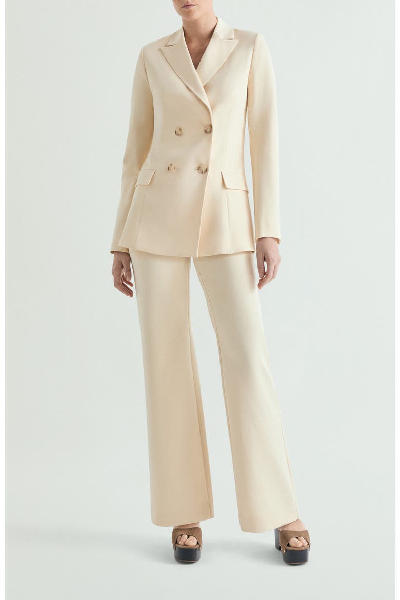 Plain Double-breasted Blazer, Alternate, color, LightYellow