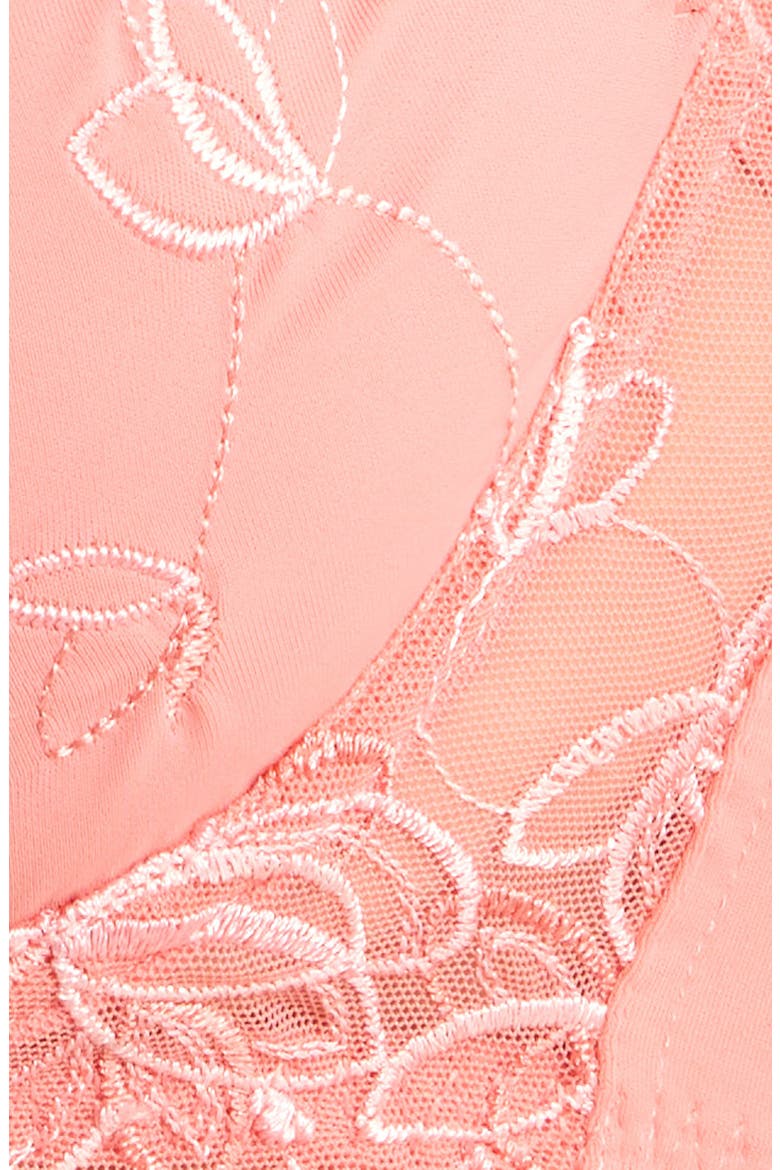 Diva Embroidered Mesh Underwire Bra, Alternate, color, LANTANA