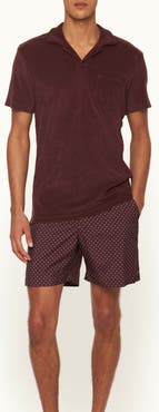 Orlebar Brown Terry Towelling Tailored Fit Towelling Polo Shirt