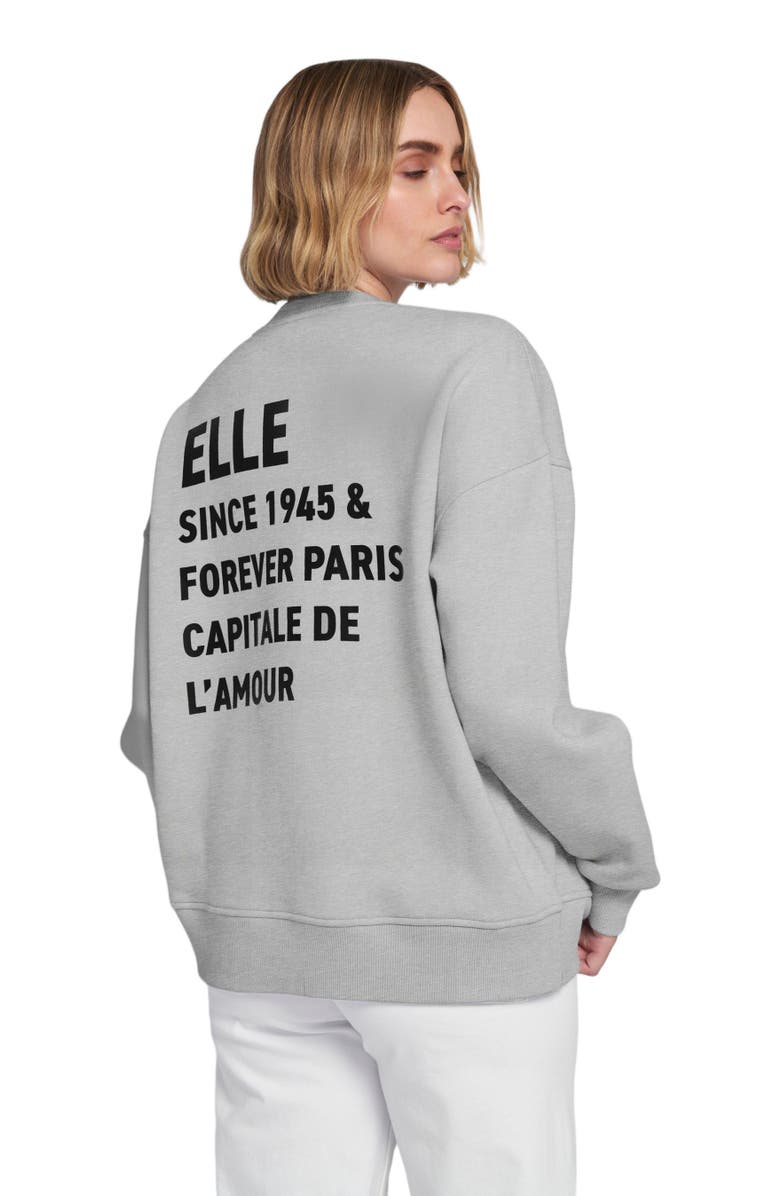 ELLE Collection Graphic Sweatshirt, Alternate, color, Grey