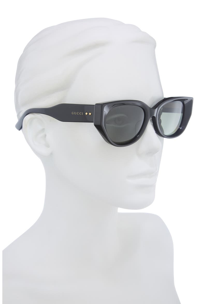 54mm Cat Eye Sunglasses, Alternate, color, BLACK BLACK GREY