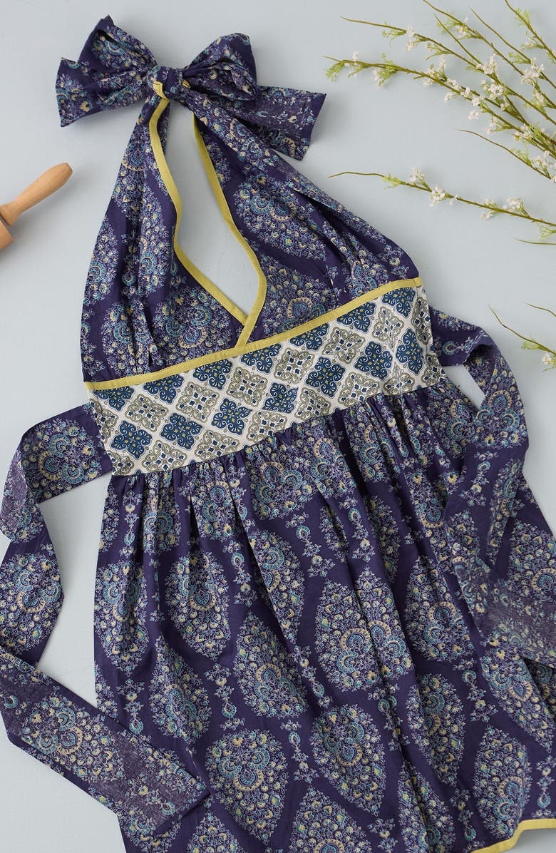 Design Imports Blue Imperial Surplice Apron, Alternate, color, Blue