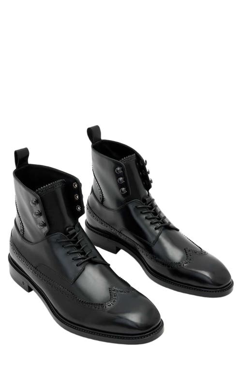 John Varvatos Harrison Longwing Leather Boot In Black
