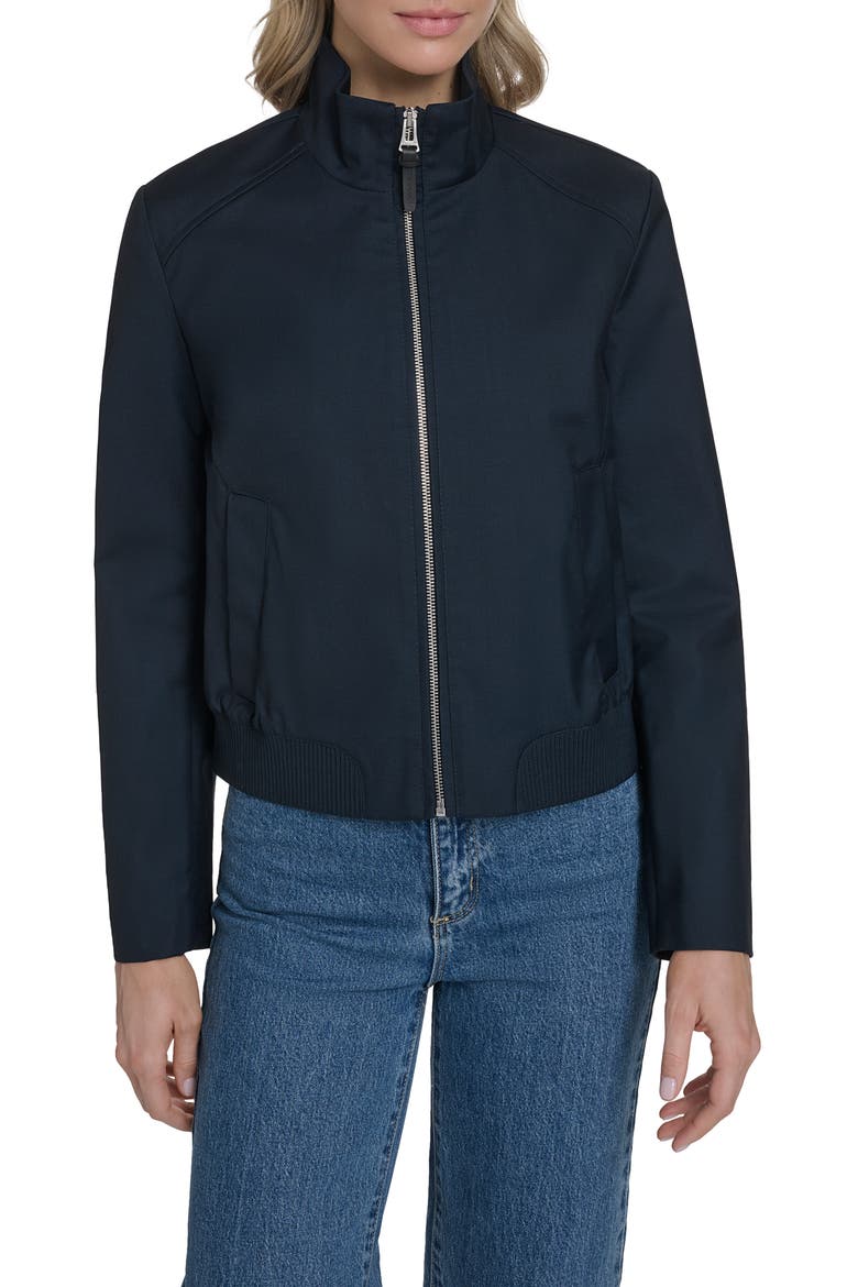 Bomber Rain Jacket, Alternate, color, NAVY