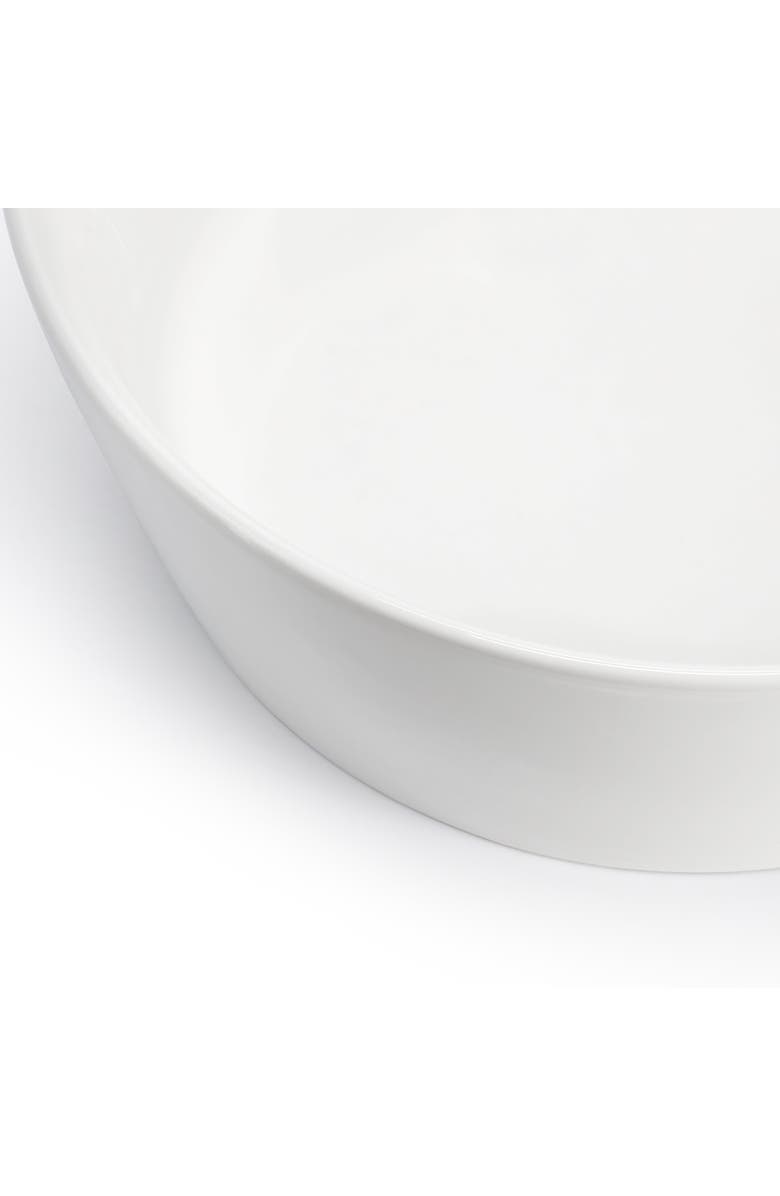 Gibson Home 2 Piece 6.75 Inch Round Fine Ceramic Side Bowl Sets, Alternate, color, White