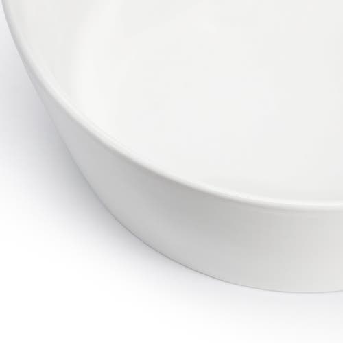 Gibson Home 2 Piece 6.75 Inch Round Fine Ceramic Side Bowl Sets In White
