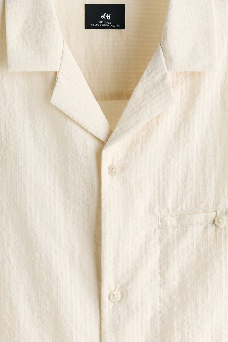 Relaxed-Fit Resort Shirt, Alternate, color, Cream
