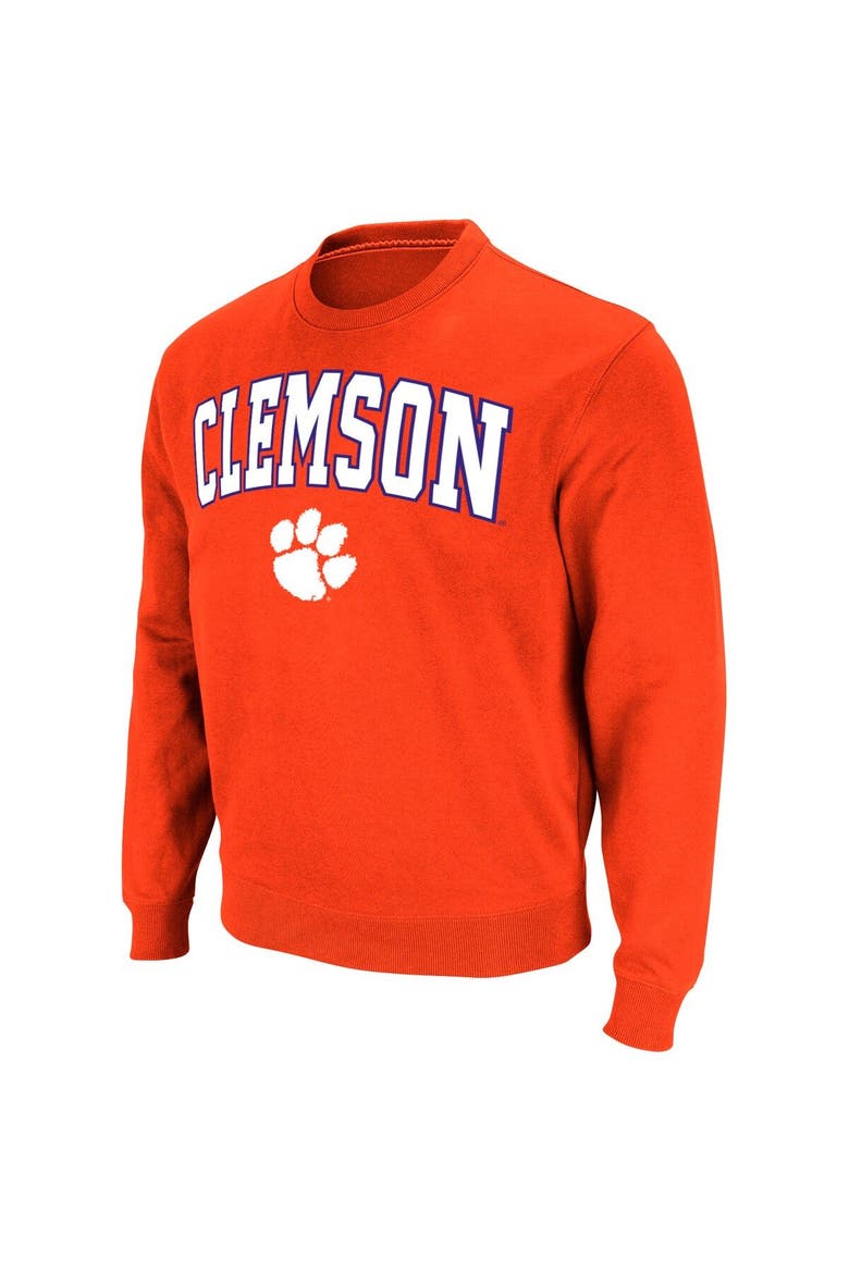 Men's Colosseum Orange Clemson Tigers Arch & Logo Pullover Sweatshirt, Alternate, color, Orange